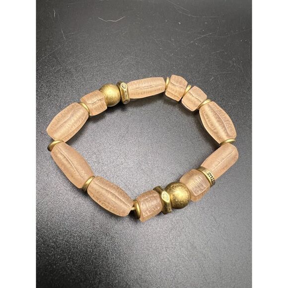 Stella & Dot Frosty Pink Stretch Bracelet - Picture 4 of 5